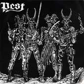 PEST (Fin): “Towards the Bestial Armageddon” 7″ Ep 1998 Fudgeworthy